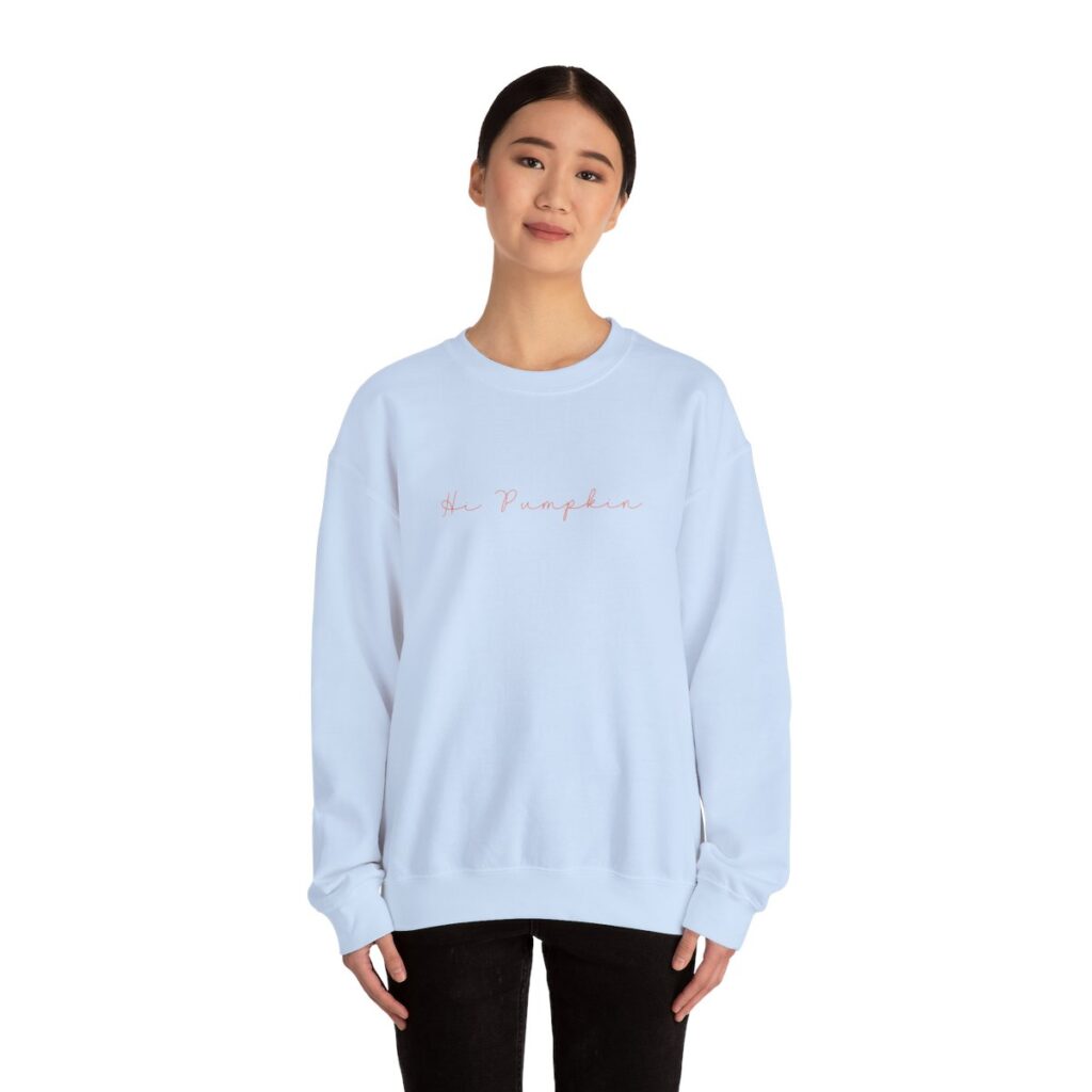 Minimalist Hi Pumpkin Unisex Heavy Blend Crewneck Sweatshirt