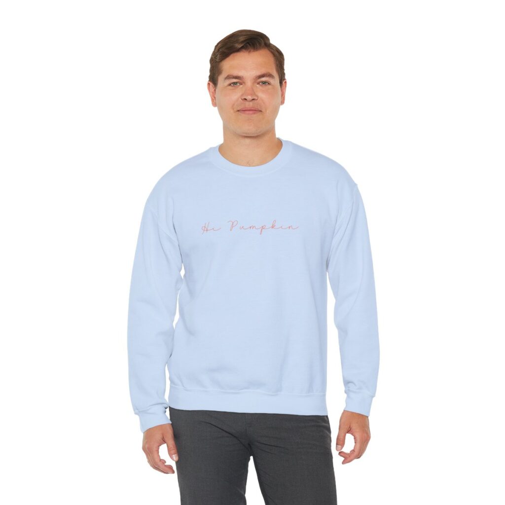 Minimalist Hi Pumpkin Unisex Heavy Blend Crewneck Sweatshirt