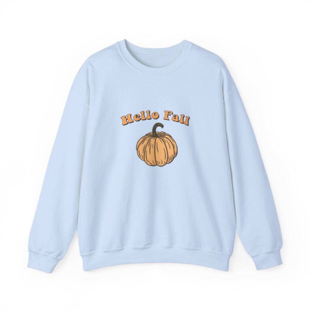 Hello Fall Pumpkin Sweatshirt - Cozy & Stylish for the Season