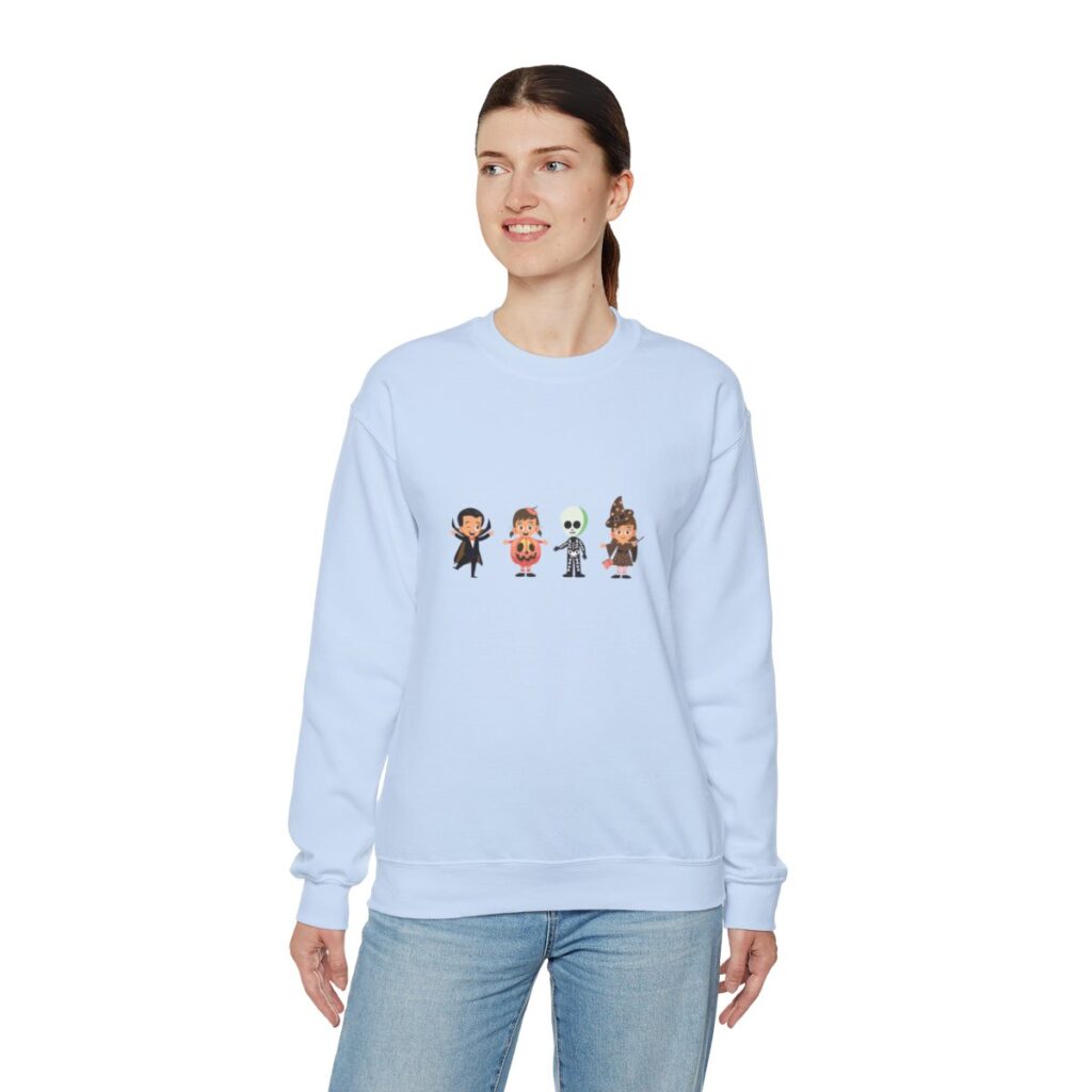 Cute Trick or Treating Kids Unisex Crewneck Sweatshirt