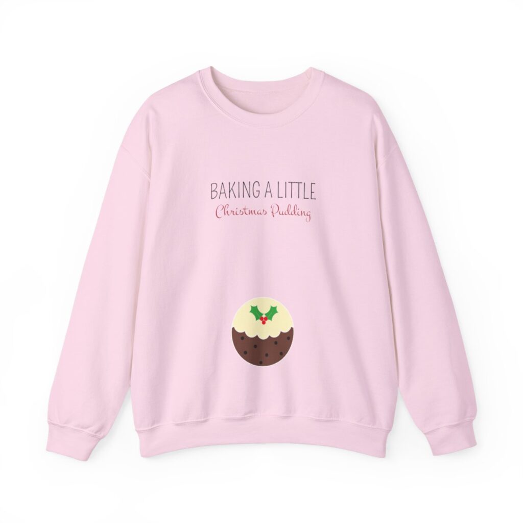 Baking a Little Christmas Pudding Pregnancy Announcement Sweatshirt