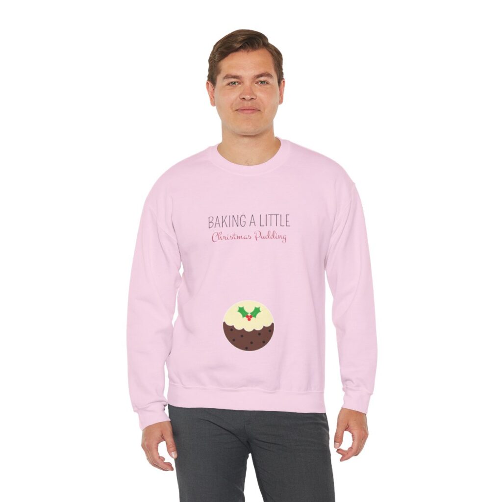 Baking a Little Christmas Pudding Pregnancy Announcement Sweatshirt