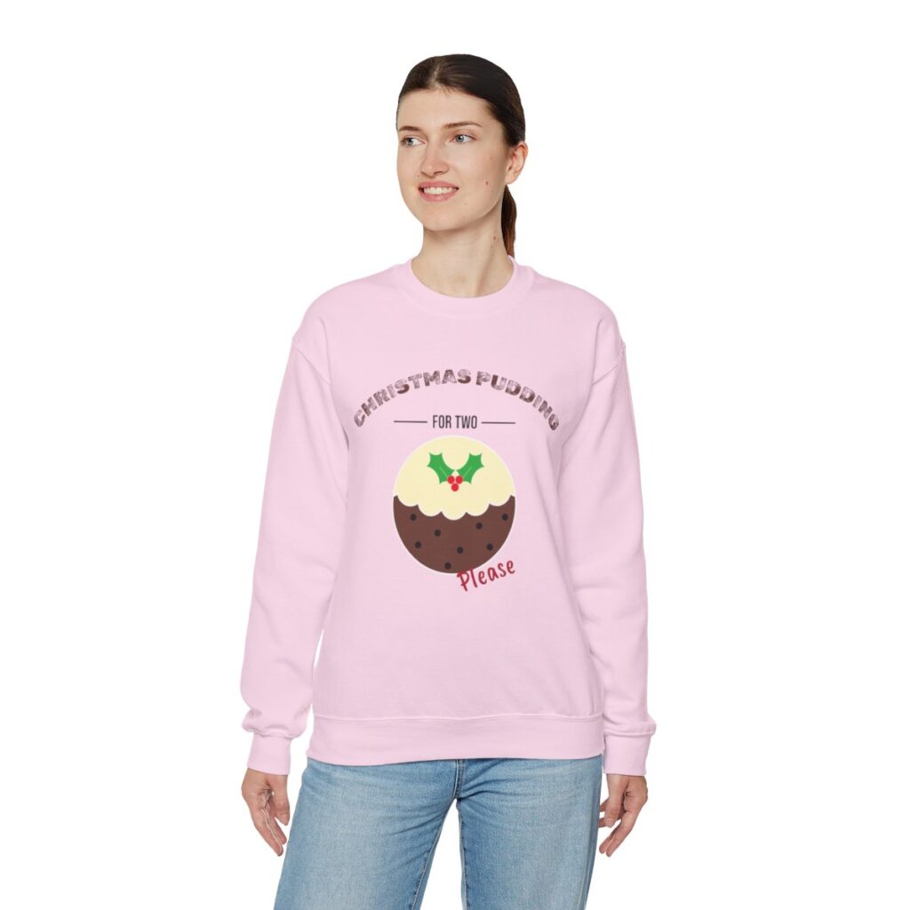 Christmas Pudding for Two Pregnancy Announcement Sweatshirt