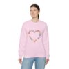 Vintage Pink Pumpkin Hearts Sweatshirt