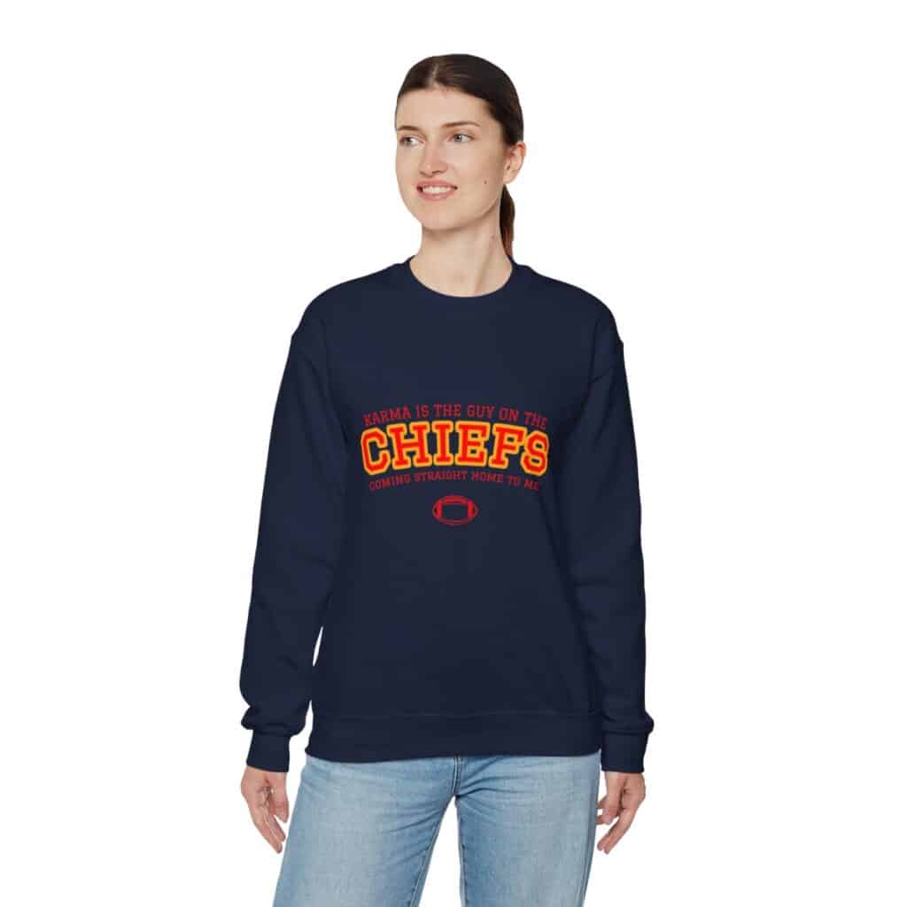 Funny Taylor Swift Travis Kelce Karma Sweatshirt