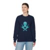 Teal Skull and Cross Bones Sweatshirt