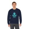 Teal Skull and Cross Bones Sweatshirt