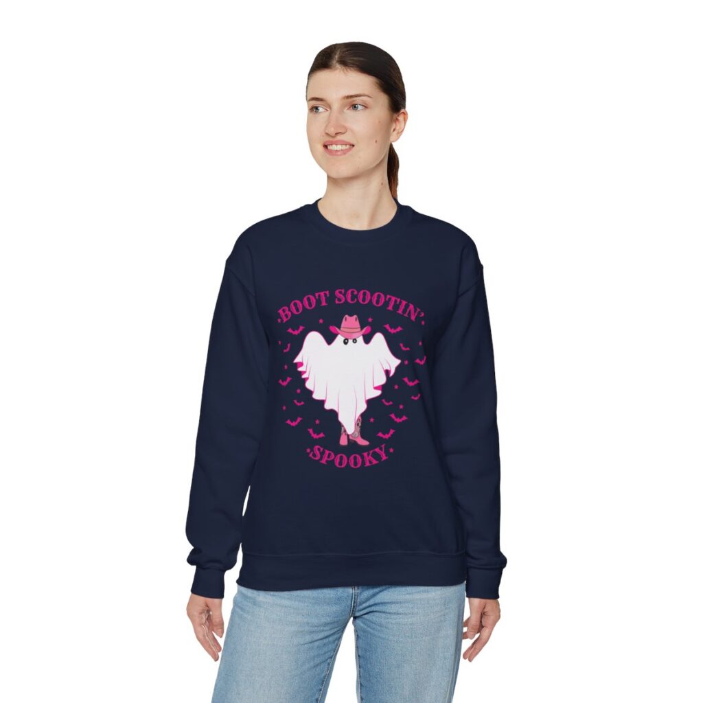 Boot Scootin' Boogie - Cowboy Ghost Halloween Sweatshirt