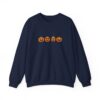 Row of Pumpkins Fall Halloween Sweatshirt