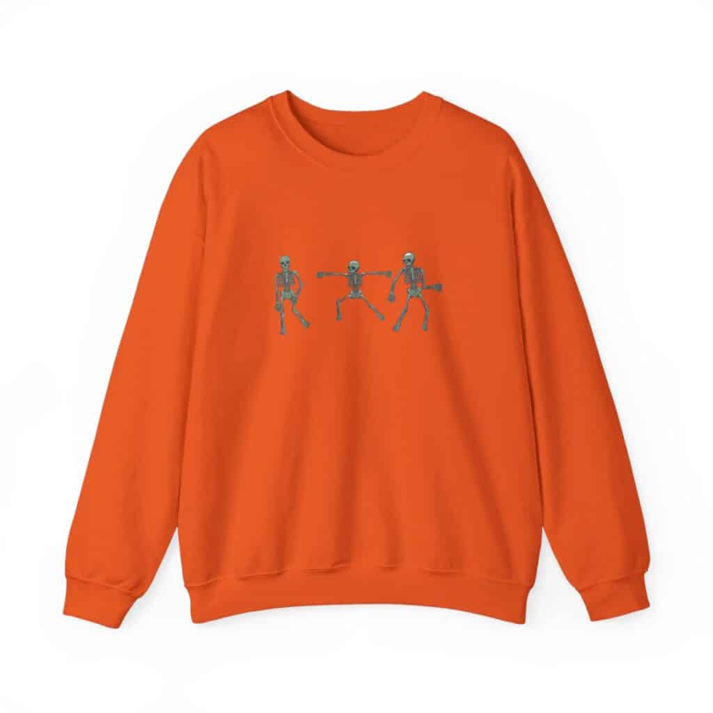 Green Dancing Skeletons Unisex Heavy Blend Crewneck Sweatshirt