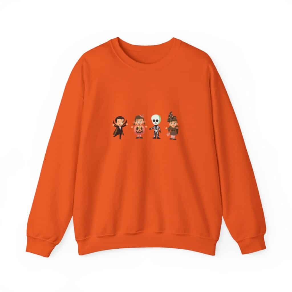 Cute Trick or Treating Kids Unisex Crewneck Sweatshirt