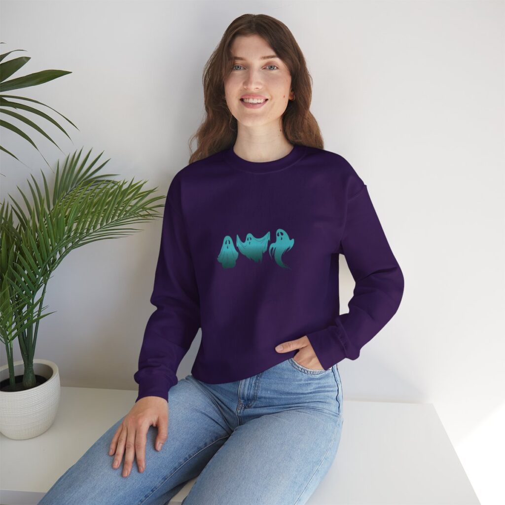 Blue Ghosts Halloween Sweatshirt