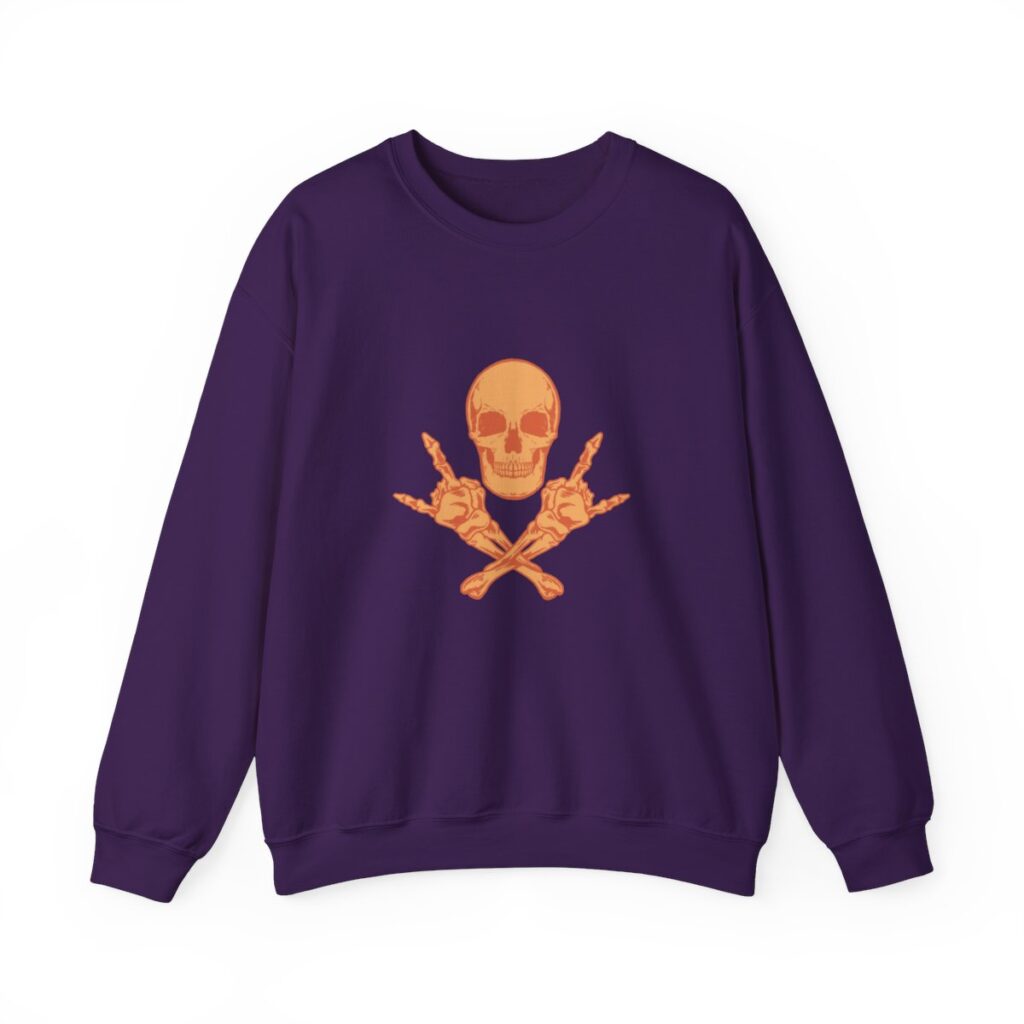 Orange Skull and Crossbones Sweatshirt