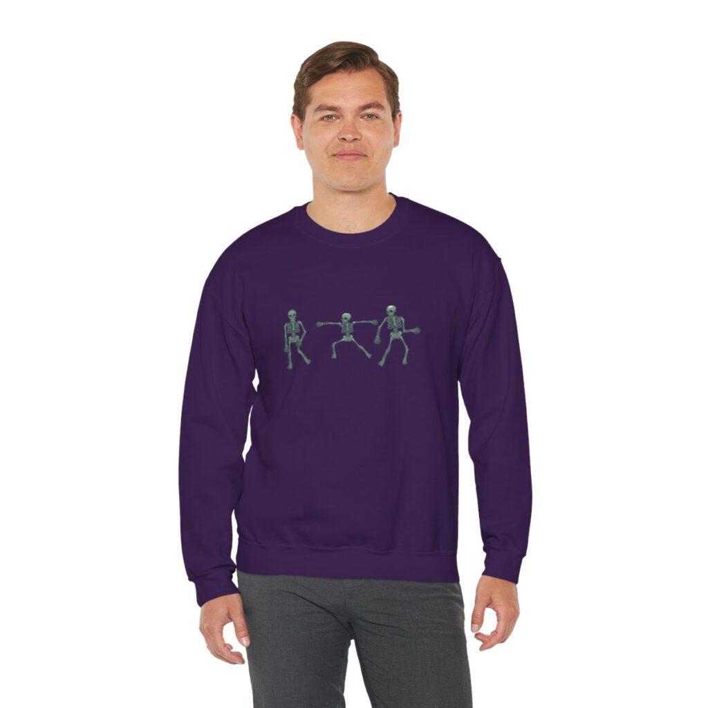 Green Dancing Skeletons Unisex Heavy Blend Crewneck Sweatshirt