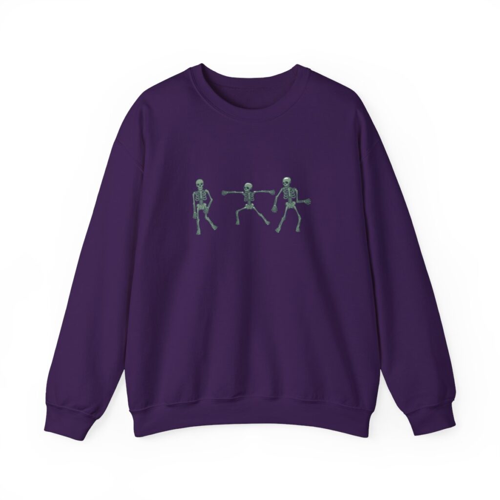 Green Dancing Skeletons Unisex Heavy Blend Crewneck Sweatshirt