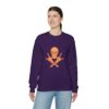 Skull and Cross Bones Orange Unisex Heavy Blend Crewneck Sweatshirt