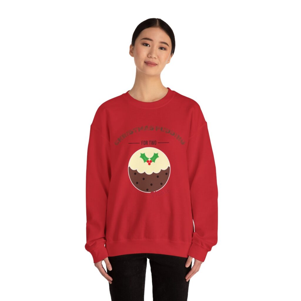 Christmas Pudding for Two Pregnancy Announcement Sweatshirt