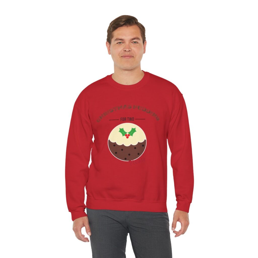 Christmas Pudding for Two Pregnancy Announcement Sweatshirt