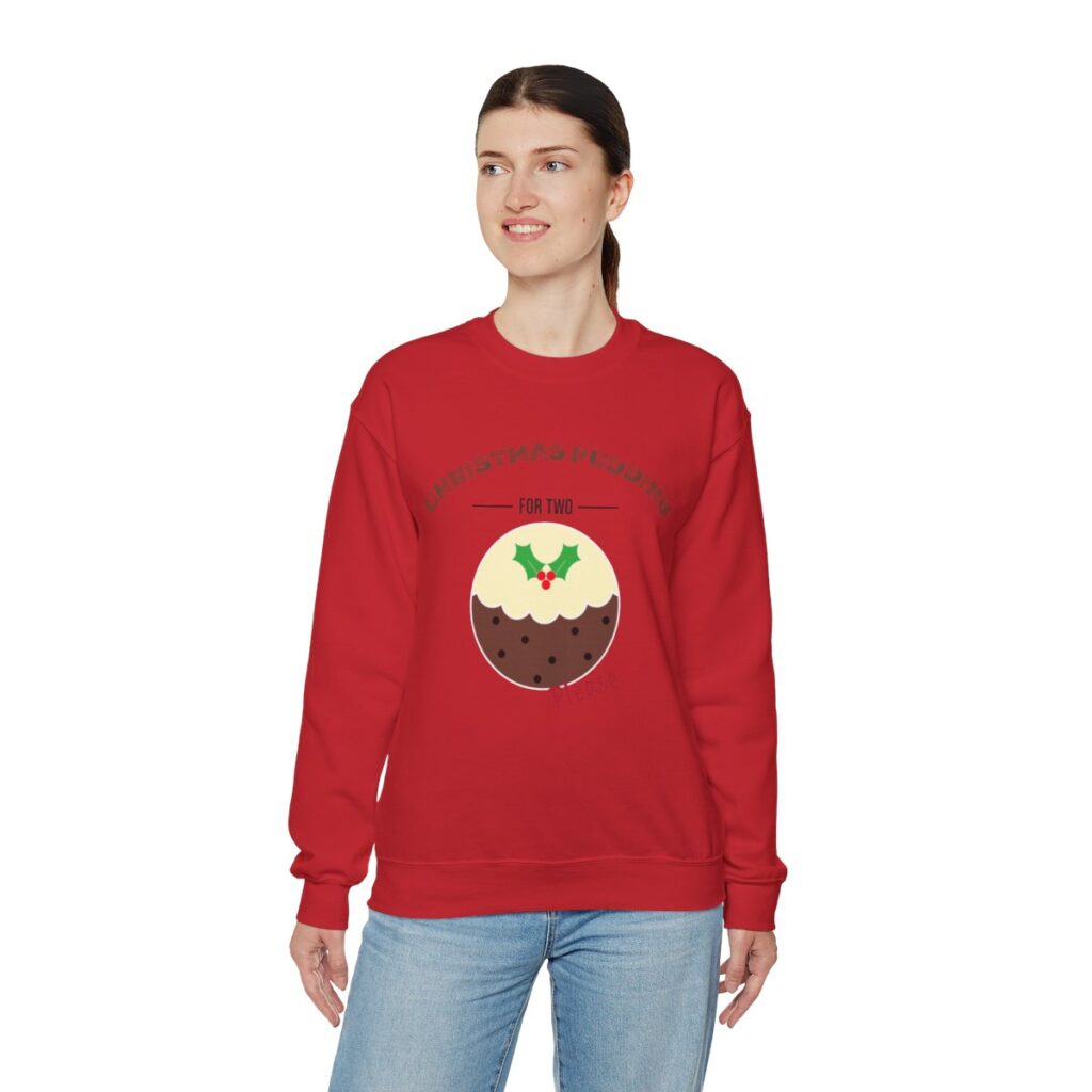 Christmas Pudding for Two Pregnancy Announcement Sweatshirt