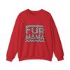 Fur Mama Checkerboard Racing Print Sweatshirt