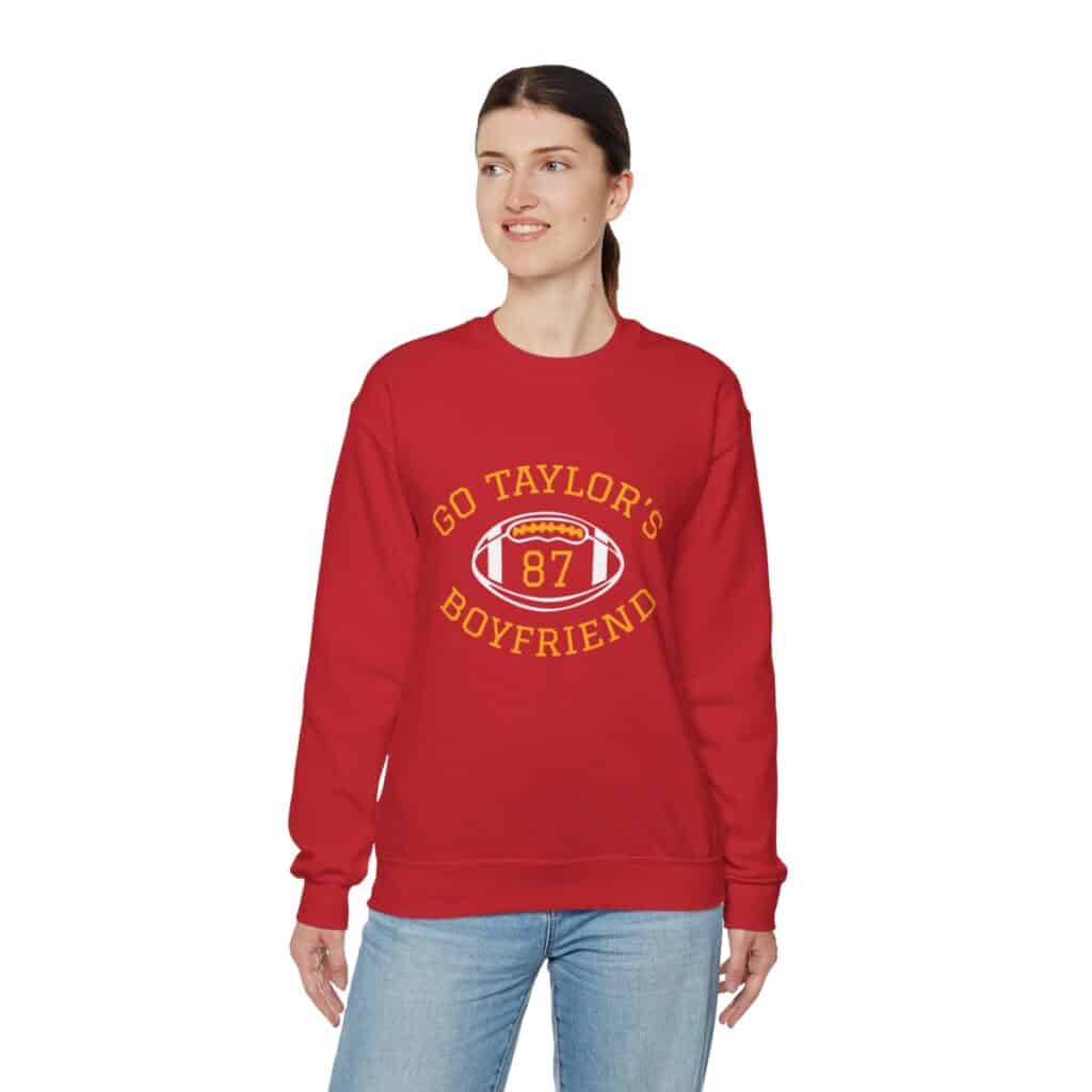 Go Taylor's Boyfriend Funny Taylor Swift Travis Kelce Sweatshirt