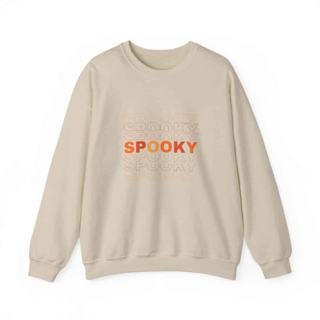 Spooky Stacked Text Unisex Heavy Blend Crewneck Sweatshirt