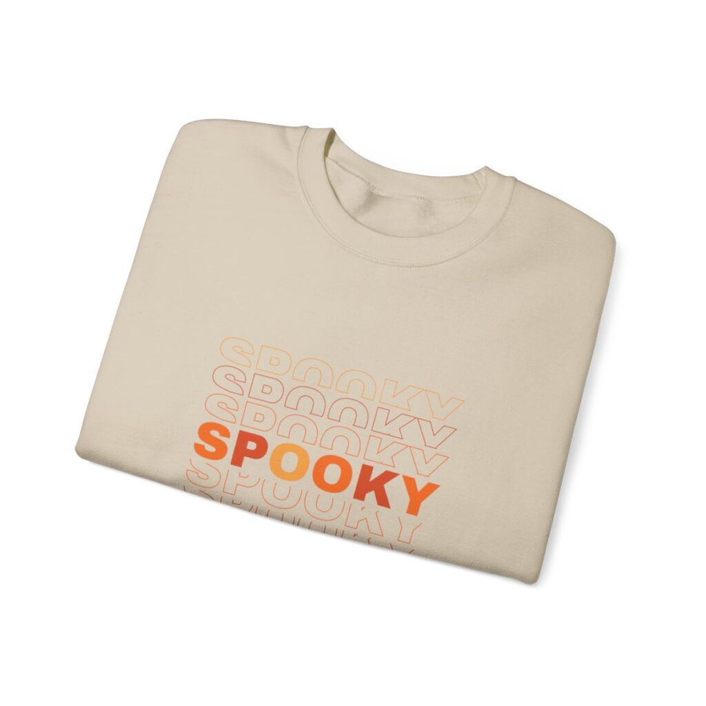 Spooky Stacked Text Unisex Heavy Blend Crewneck Sweatshirt