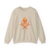 Skull and Cross Bones Orange Unisex Heavy Blend Crewneck Sweatshirt