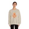 Skull and Cross Bones Orange Unisex Heavy Blend Crewneck Sweatshirt