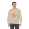 Skull and Cross Bones Orange Unisex Heavy Blend Crewneck Sweatshirt