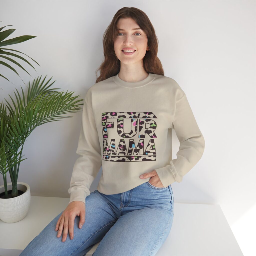 Fur Mama Rainbow Animal Print Sweatshirt