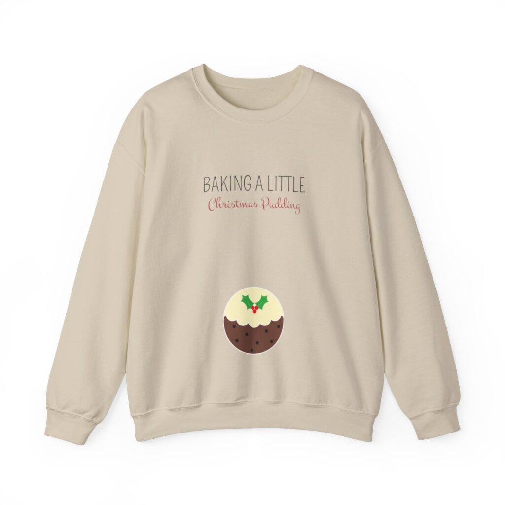 Baking a Little Christmas Pudding Pregnancy Announcement Sweatshirt