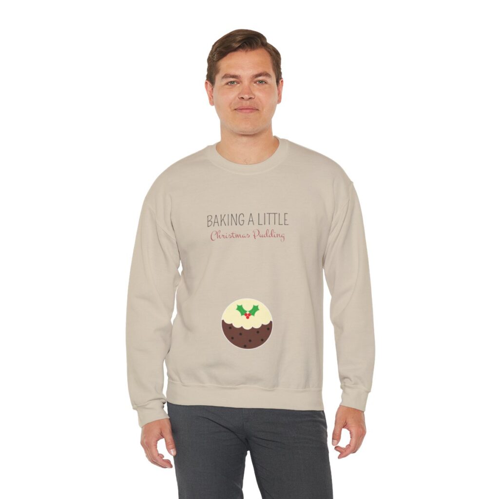 Baking a Little Christmas Pudding Pregnancy Announcement Sweatshirt