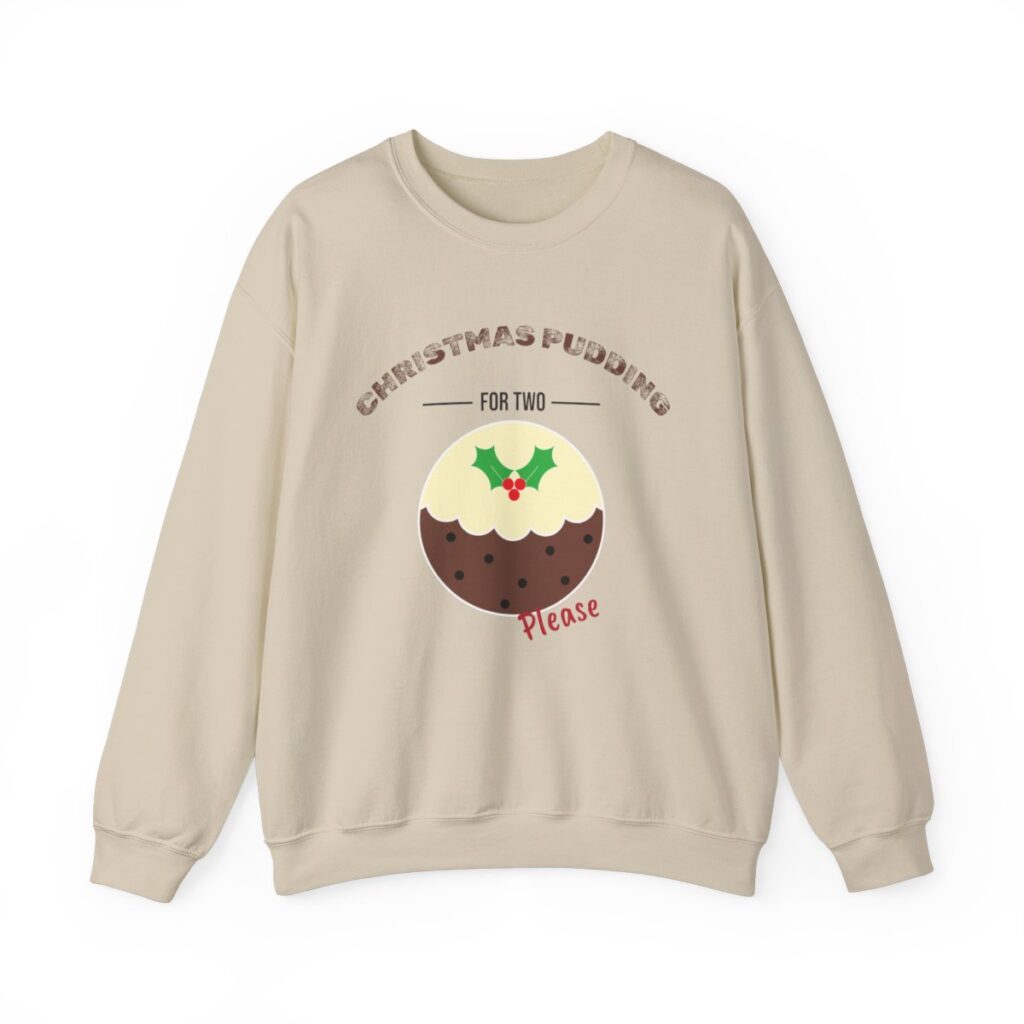 Christmas Pudding for Two Pregnancy Announcement Sweatshirt