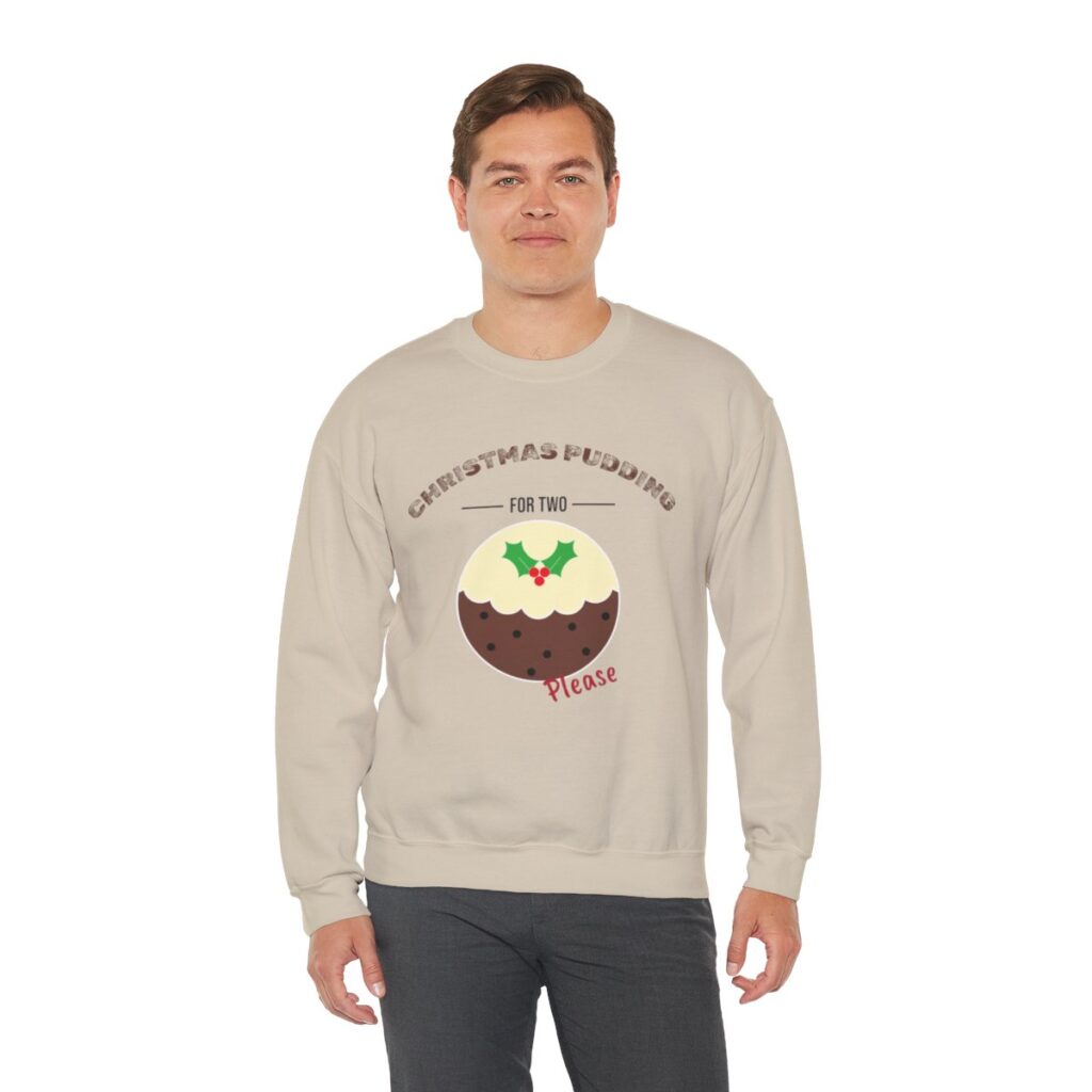 Christmas Pudding for Two Pregnancy Announcement Sweatshirt