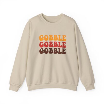 Tri-Color Gobble Thanksgiving Sweatshirt