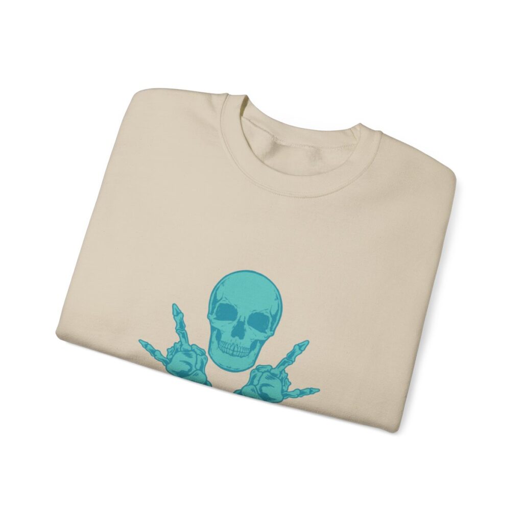 Teal Skull and Cross Bones Sweatshirt