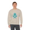 Teal Skull and Cross Bones Sweatshirt