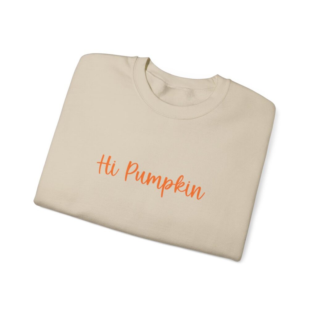 Cute Hi Pumpkin Unisex Crewneck Sweatshirt