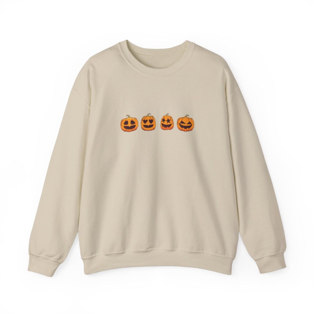 Row of Pumpkins Unisex Heavy Blend Crewneck Sweatshirt