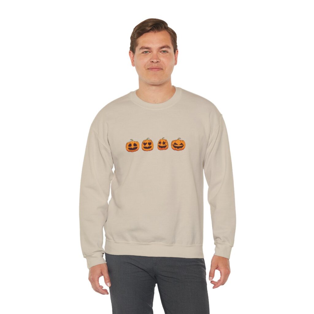 Row of Pumpkins Unisex Heavy Blend Crewneck Sweatshirt