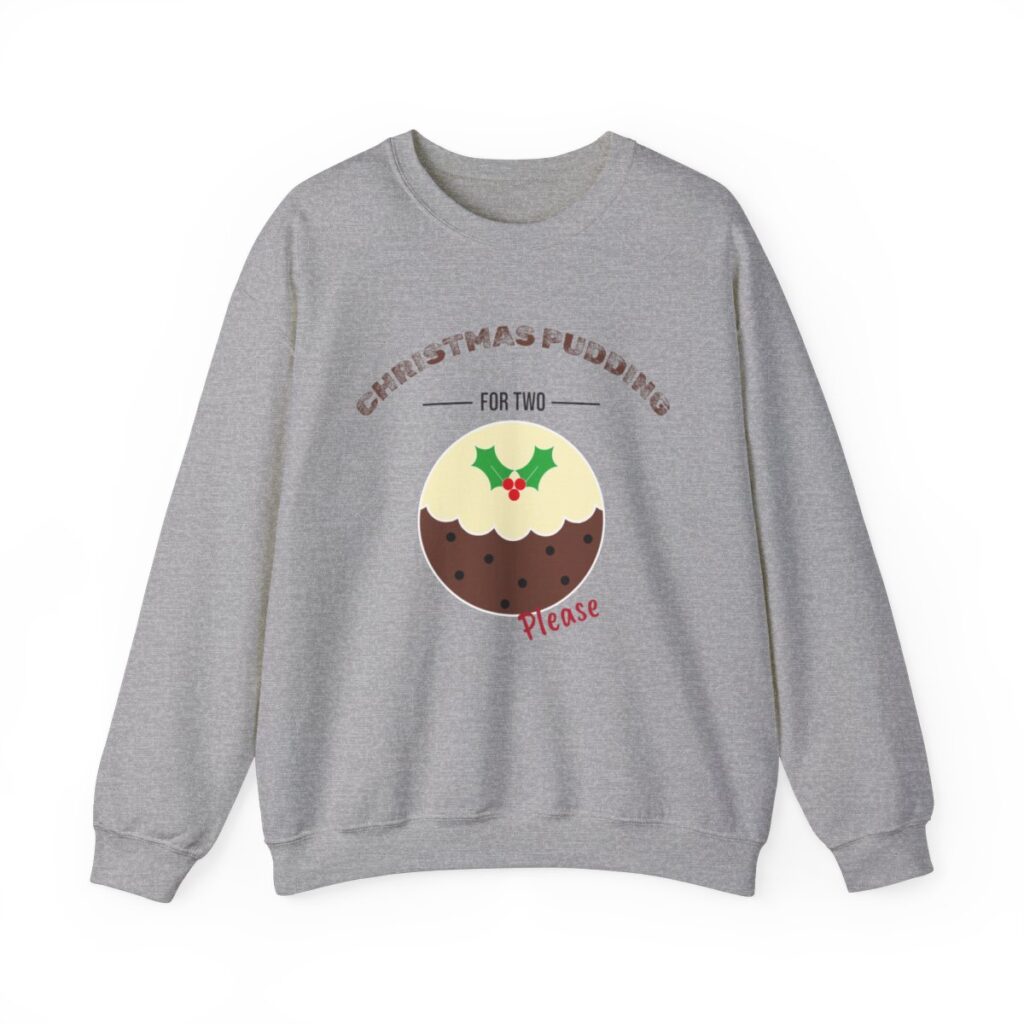 Christmas Pudding for Two Pregnancy Announcement Sweatshirt