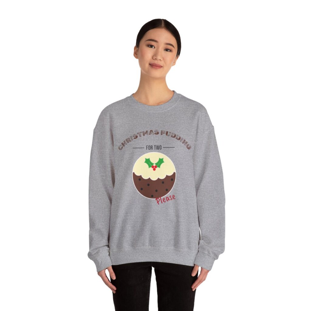 Christmas Pudding for Two Pregnancy Announcement Sweatshirt