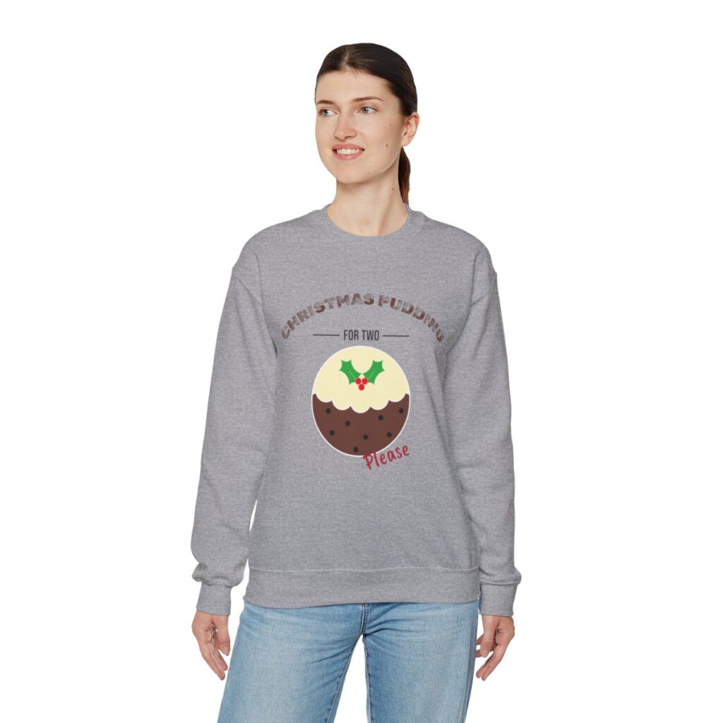 Christmas Pudding for Two Pregnancy Announcement Sweatshirt