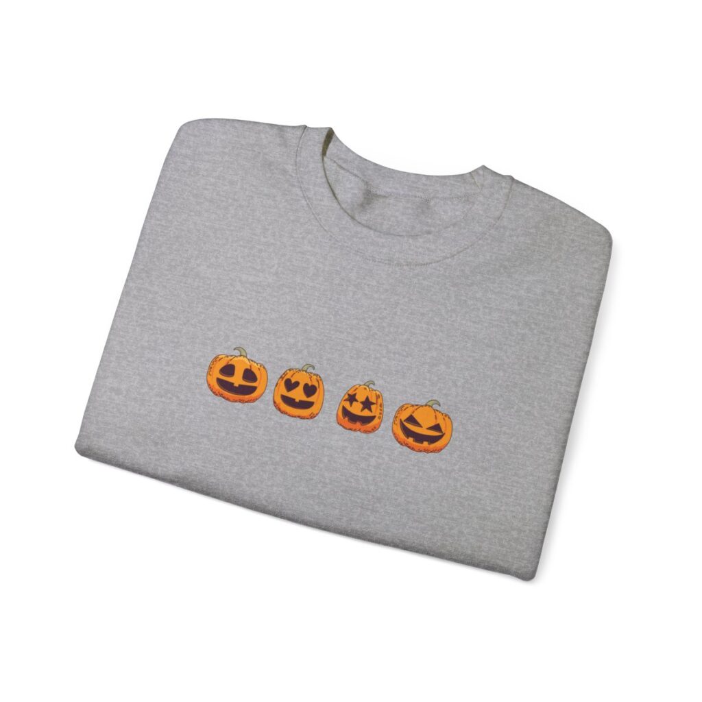 Row of Pumpkins Fall Halloween Sweatshirt