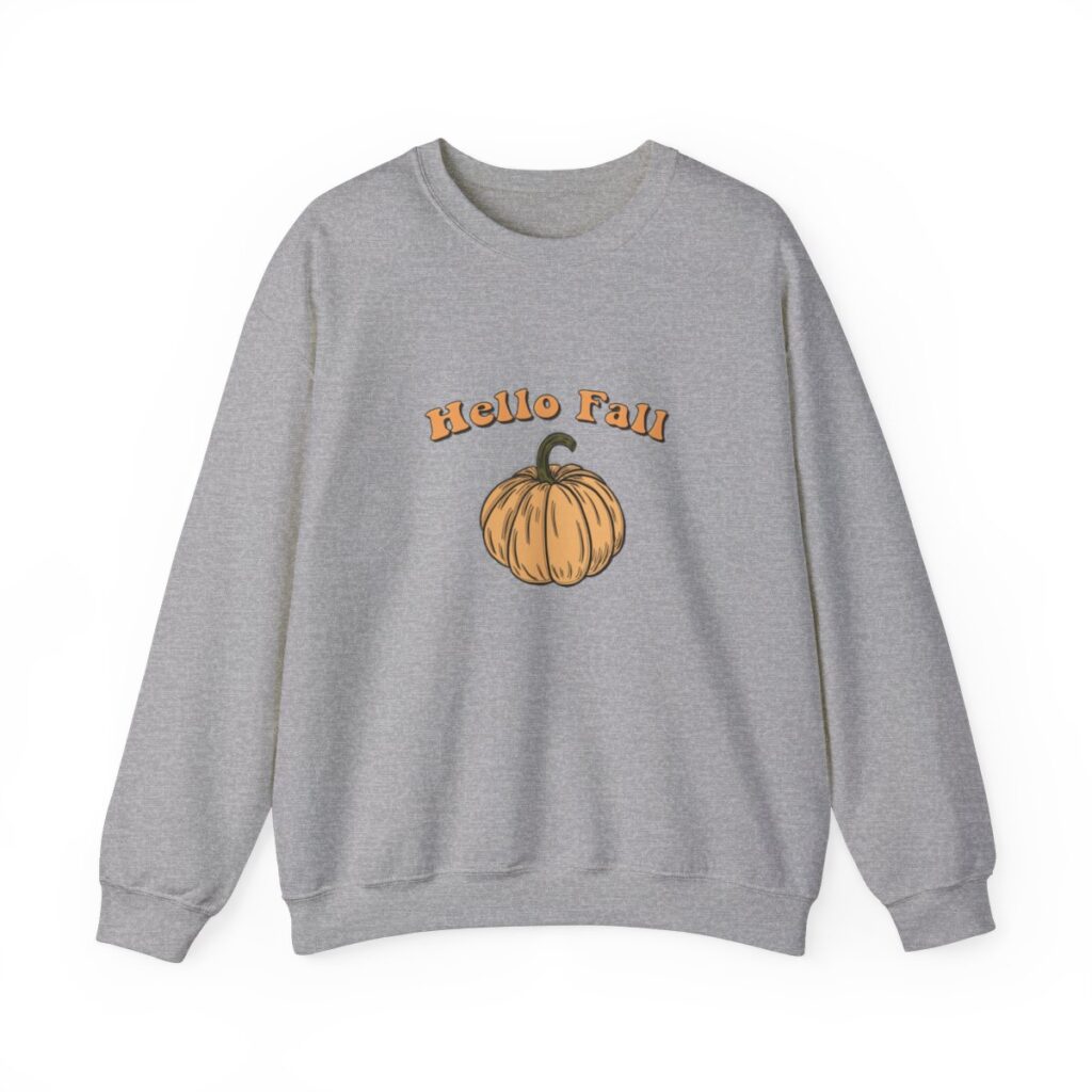 Hello Fall Pumpkin Sweatshirt - Cozy & Stylish for the Season