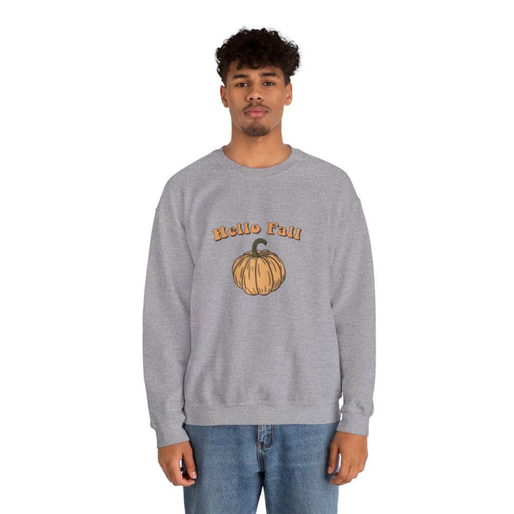 Hello Fall Pumpkin Sweatshirt - Cozy & Stylish for the Season