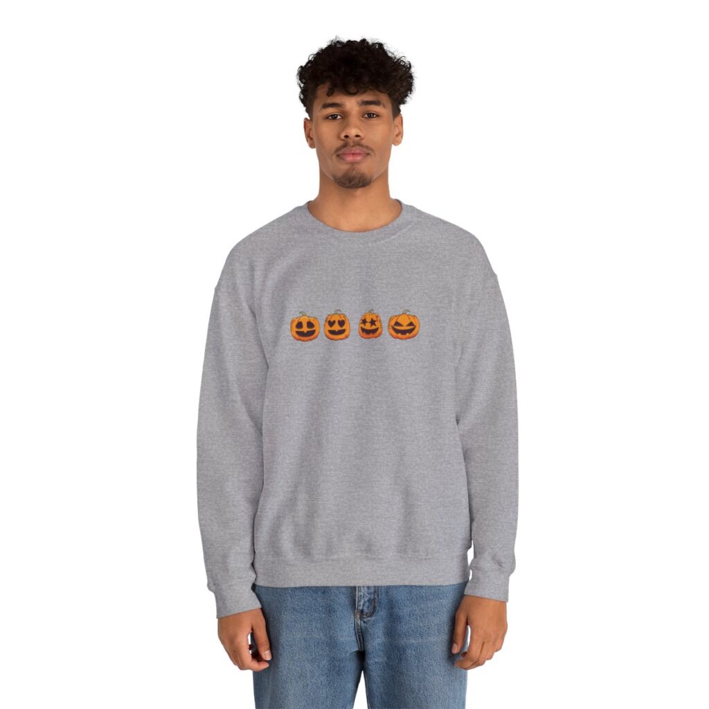 Row of Pumpkins Unisex Heavy Blend Crewneck Sweatshirt