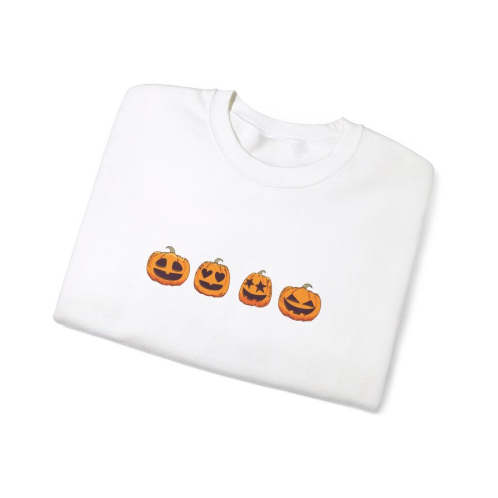 Row of Pumpkins Fall Halloween Sweatshirt