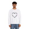 Vintage Blue Pumpkin Heart Crewneck Sweatshirt